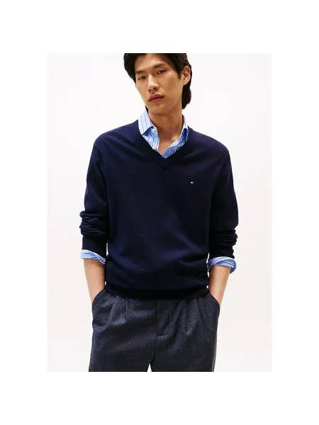 Tommy Hilfiger Sweter Granatowy niebieski