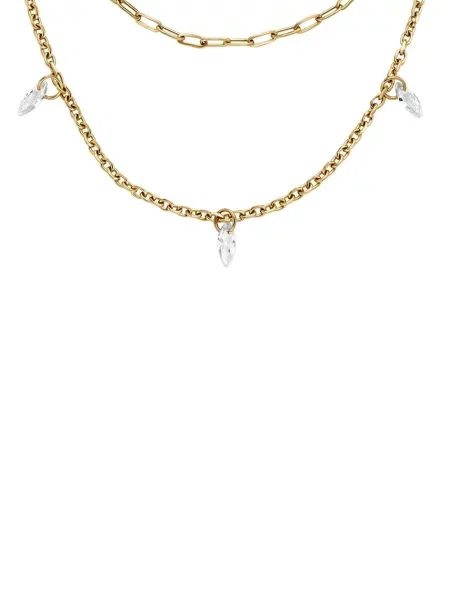 Ogrlica Fossil zlata