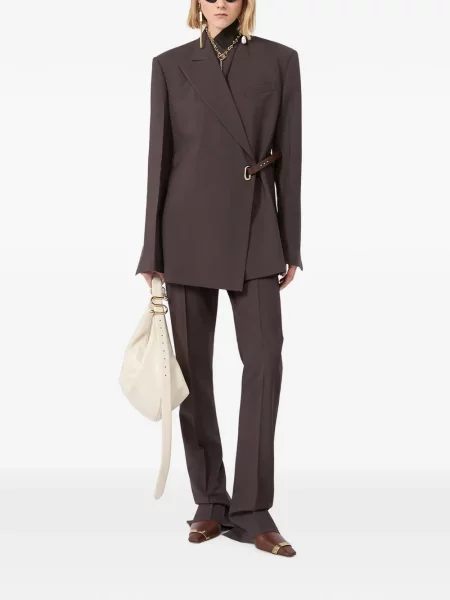 Cu centură pantaloni Sportmax maro
