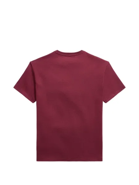Tricou polo Polo Ralph Lauren cu autograf cu 5 buzunare în carouri gri