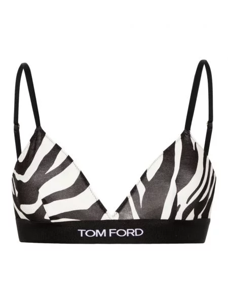 Sutien Tom Ford cu imagine cu model zebră alb
