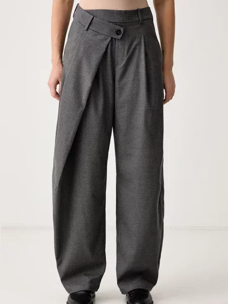 Marc O'Polo pantaloni de costum pentru femei cu vâscoză gri