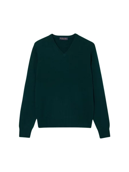 Sweter Brooks Brothers z kaszmiru zielony