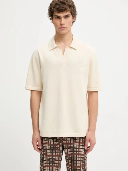 Tricou polo Maison Kitsune cu broderie