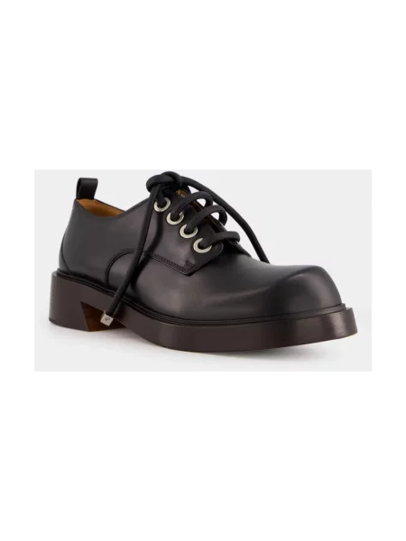 Derby Alexander Mcqueen z kwadratowym noskiem czarny