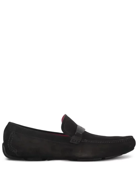 Pantofi loafer Ferragamo din piele de căprioară maro