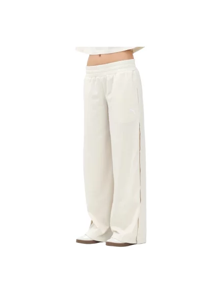 Puma spodnie dresowe gładkie beżowy