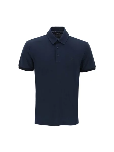 Koszulka polo Etro z logo niebieska