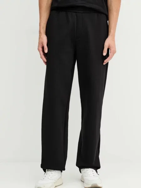Armani Exchange pantaloni de trening uni negru