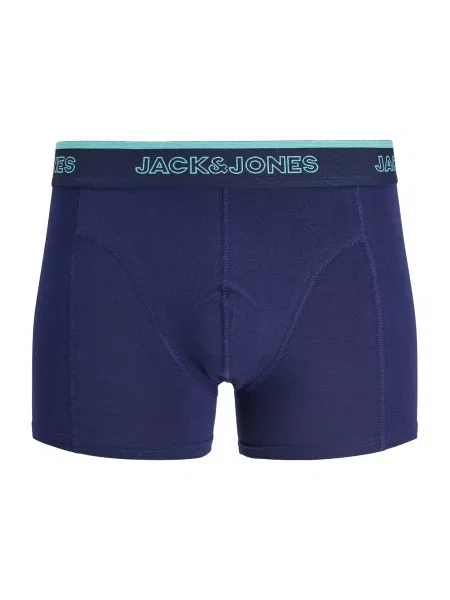 JACK & JONES Boxeri JACAARON bleumarin / verde / negru alb