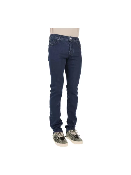 Jeansy straight leg Jacob Cohen niebieskie
