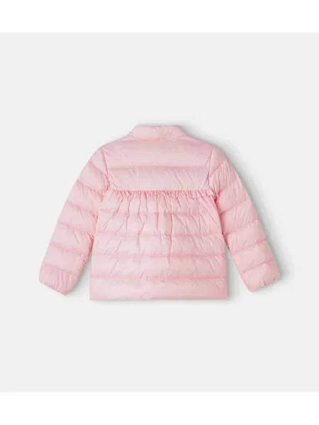 Pūkinė striukė Moncler Enfant rožinė