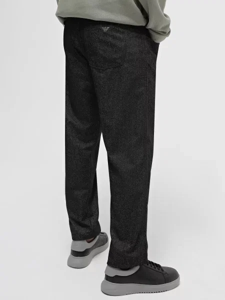 Прямые джинсы Emporio Armani черные