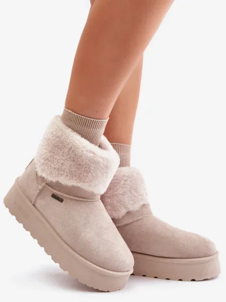 Боти Big Star Shoes на платформе бежово