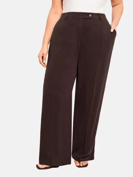 Friends Like These Pantaloni cu dungă ciocolatiu