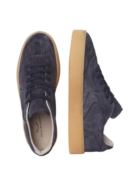 Sneakersy Voile Blanche skórzane niebieskie