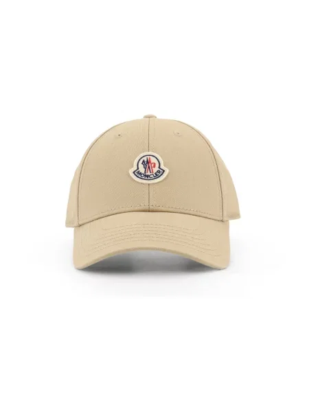 Czapka z daszkiem Moncler z logo beżowa