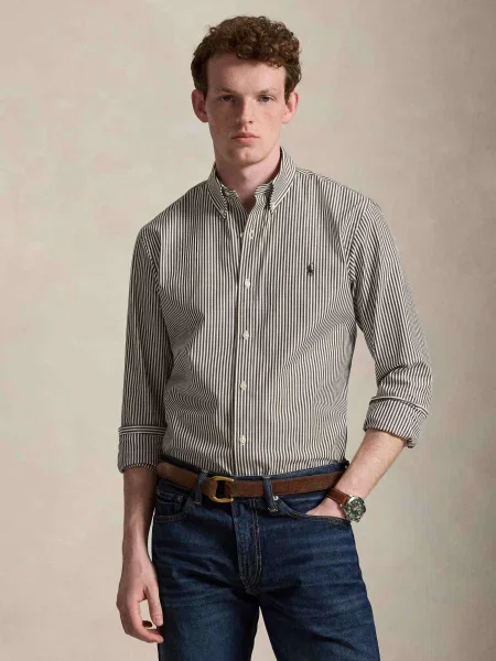 POLO RALPH LAUREN Cămașă | Custom fit | stretch maro