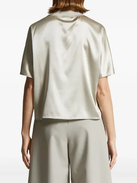 Top Peserico din satin verde
