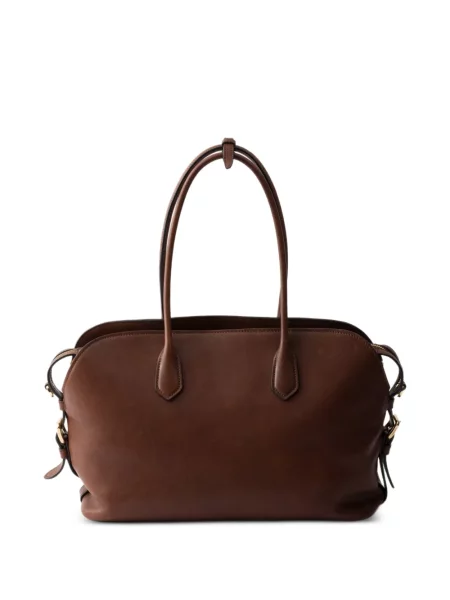 Geantă shopper Prada din piele maro