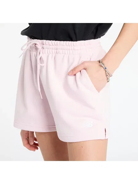 Szorty New Balance frotte różowe