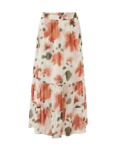 MEXX Fustă kaki / somon / deschis portocaliu