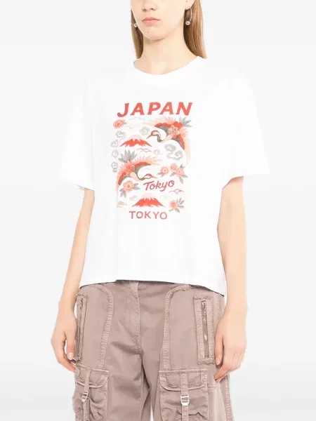 Tricou Melt cu imagine alb