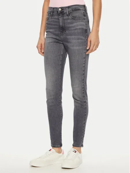 Tommy Jeans Blugi Sylvia Skinny Fit gri