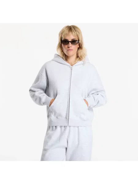 Свитер Sporty & Rich с вышивкой с капюшоном серый