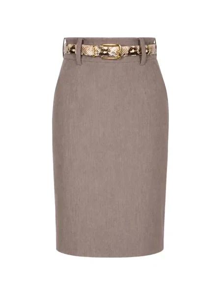 Cu centură fustă midi Elie Saab maro
