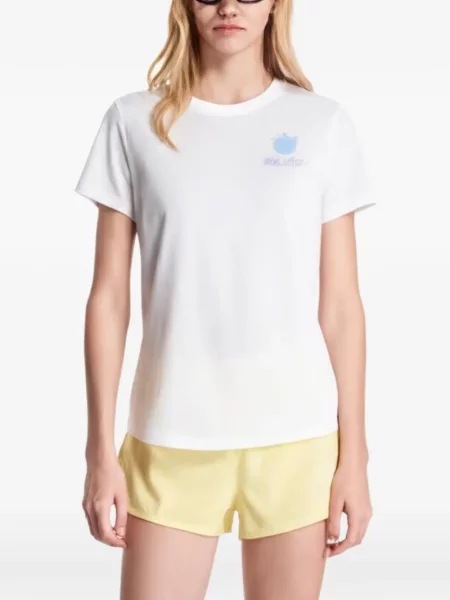 Tricou Saysky cu model floral cu imagine alb