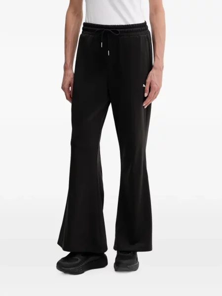 Pantaloni Puma evazate alergare cu cordon negru