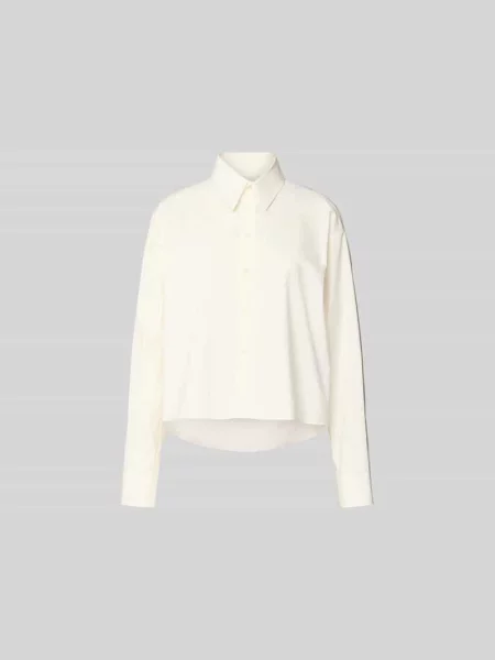 Bluzka koszulowa o kroju regular fit z bawełny Mm6 Maison Margiela czarna