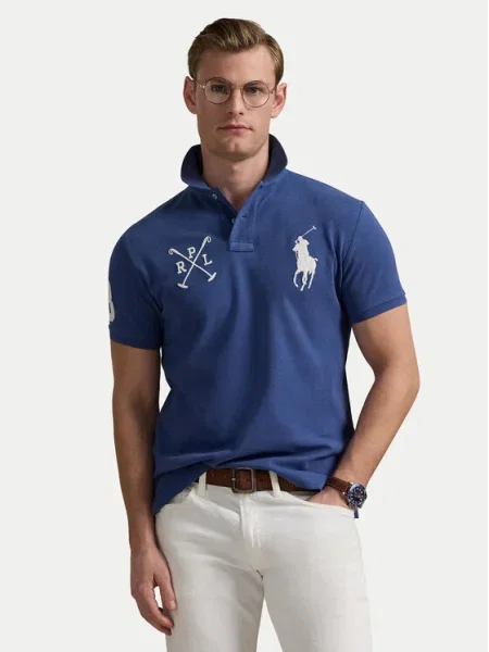 Polo Ralph Lauren Tricou polo Bleumarin Custom albastru