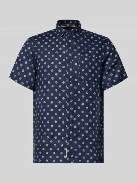 Koszula lniana o kroju regular fit z brustaszą Scotch & Soda