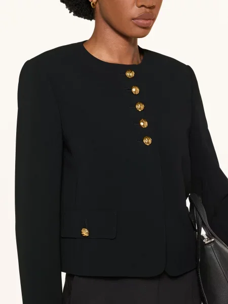 Max Mara Studio Bunda Hranatého Střihu Paniere černá