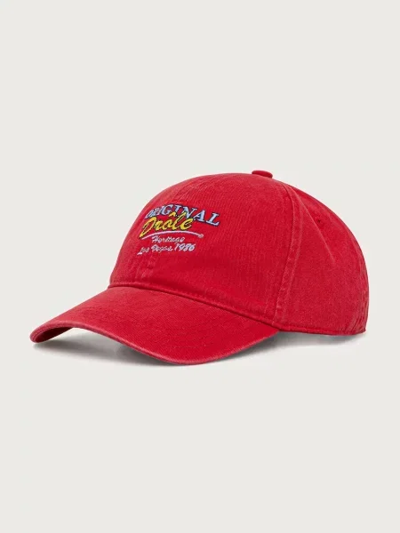 Drôle de Monsieur kapa s šiltom Original Drole Embroidered rdeča