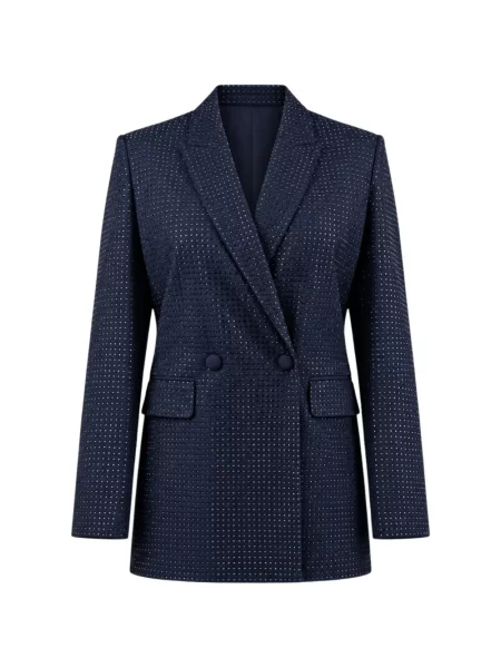 Stras sacou Pinko cu două rânduri de nasturi albastru