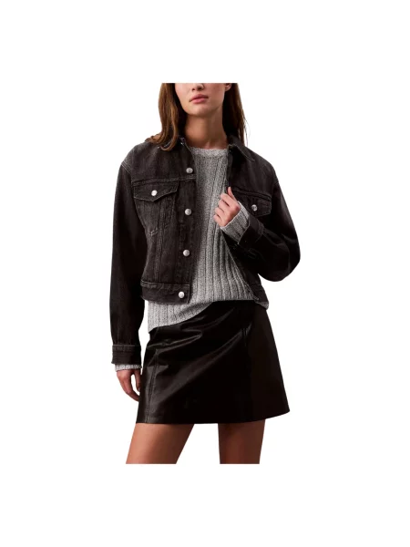 Calvin Klein Jeans kurtka szary przejściowa czarna