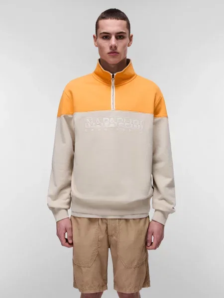 Світшот Napapijri Saturnia Zip сірий