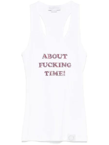 Top Stella Mccartney de cristal alb