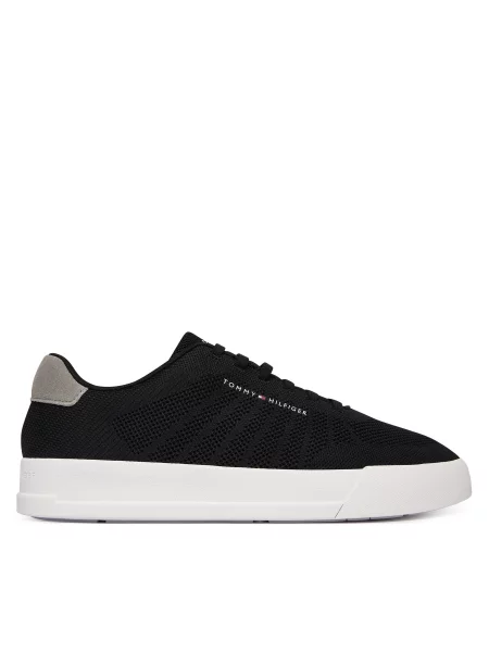 Sneakers Tommy Hilfiger Th Court Knit negru