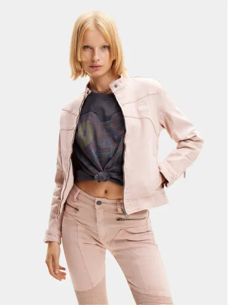 Desigual Geacă de blugi California roz