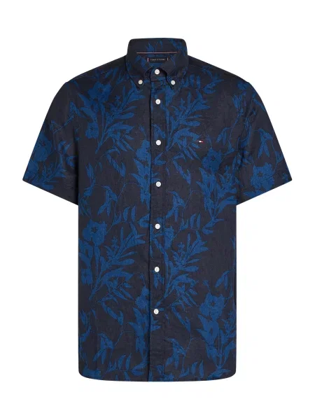 Tommy Hilfiger Košulja Tropical tamnoplava