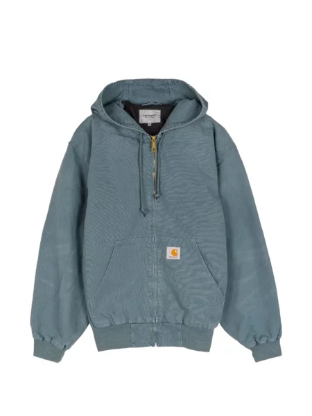 Geacă Carhartt Wip cu glugă albastru