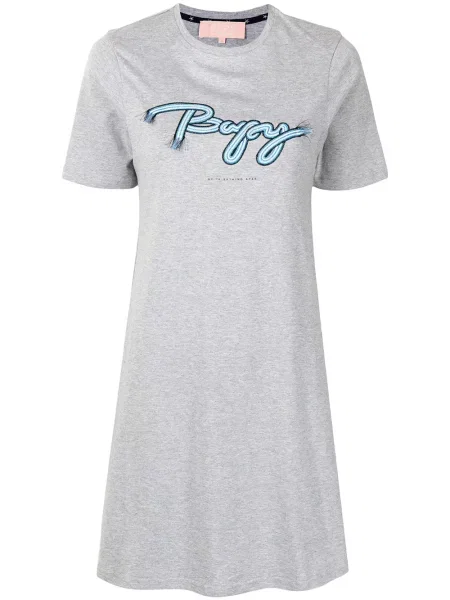 Haftowana sukienka koszulowa Bapy By *a Bathing Ape® garniturowa szara