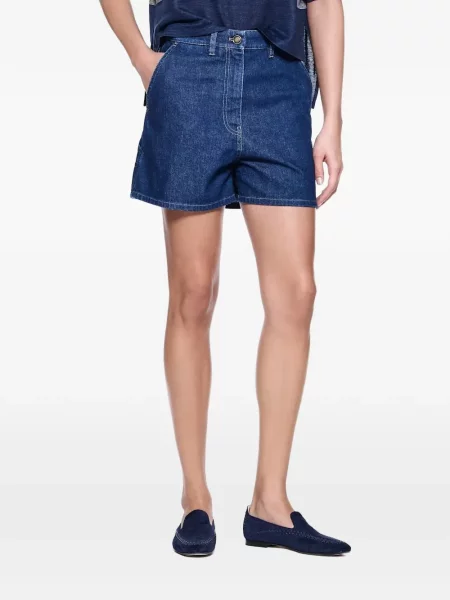 Pantaloni scurți din denim Giorgio Armani albastru