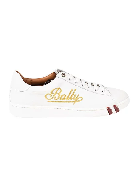 Sneakersy Bally skórzane białe