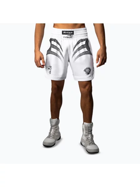 Тренувальні шорти Venum x Mike Tyson Tiger optical white/deep black білі