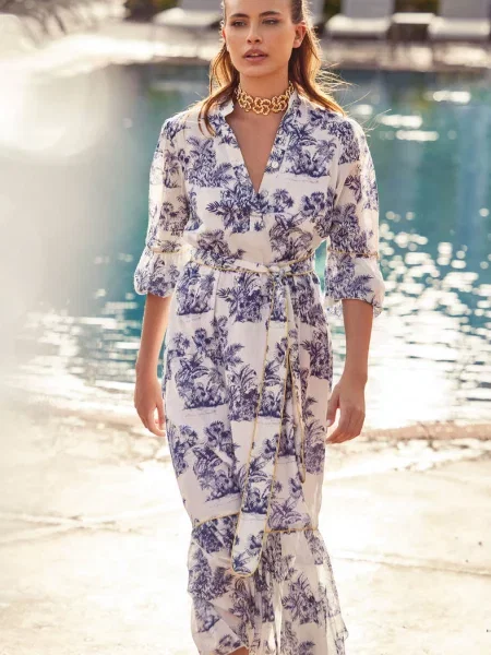 Летнее пляжное платье